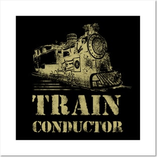 Train Conductor T-Shirt Funny Train Lover Halloween Costume Posters and Art